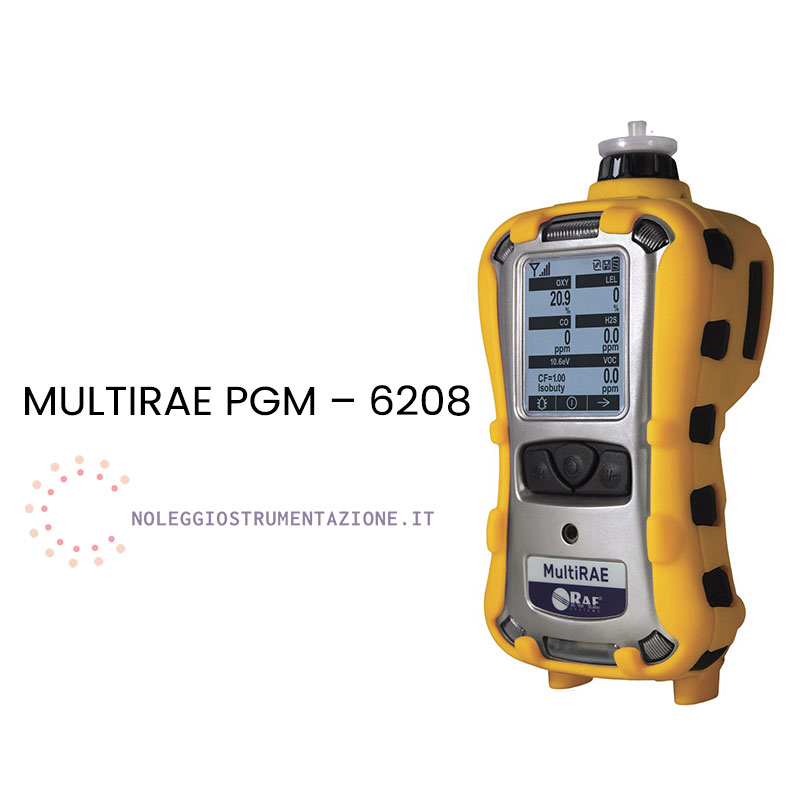 Multirae PGM–6208 Rilevatore Gas (H2S, CH4, NH3, O2, LEL)